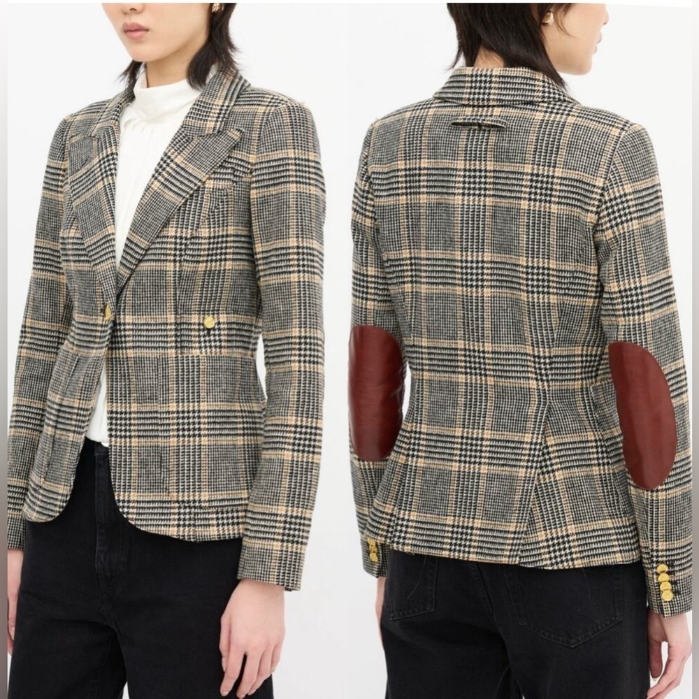 RRPUS$800 Smythe patch pocket duchess wool blazer camel black mahogany US4 - Picture 2 of 11